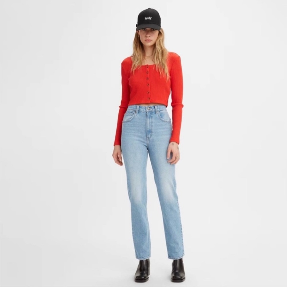 Levi’s High Waist Slim Straight Light Washed Premium Vintage Jeans